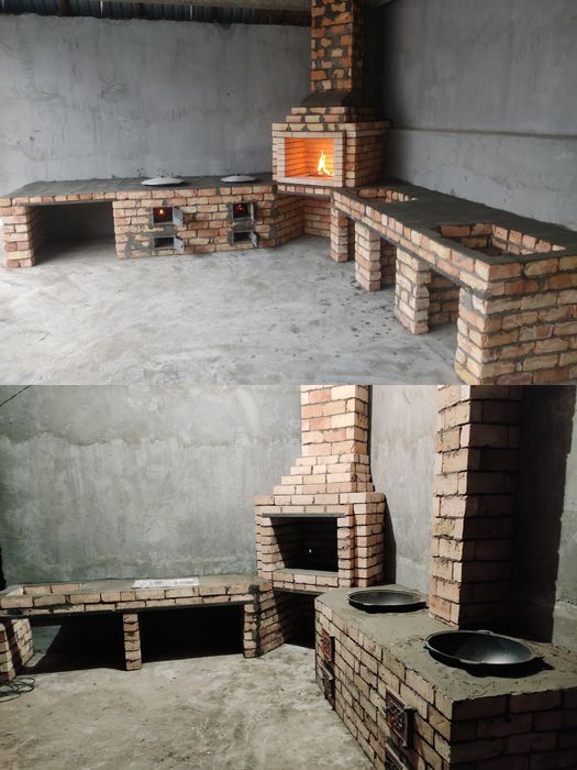 Барбикю учок курамиз тандир ёзги ошхона камин пампей печкалар тез ва с