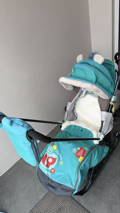 Санки теплые с колесами Nika