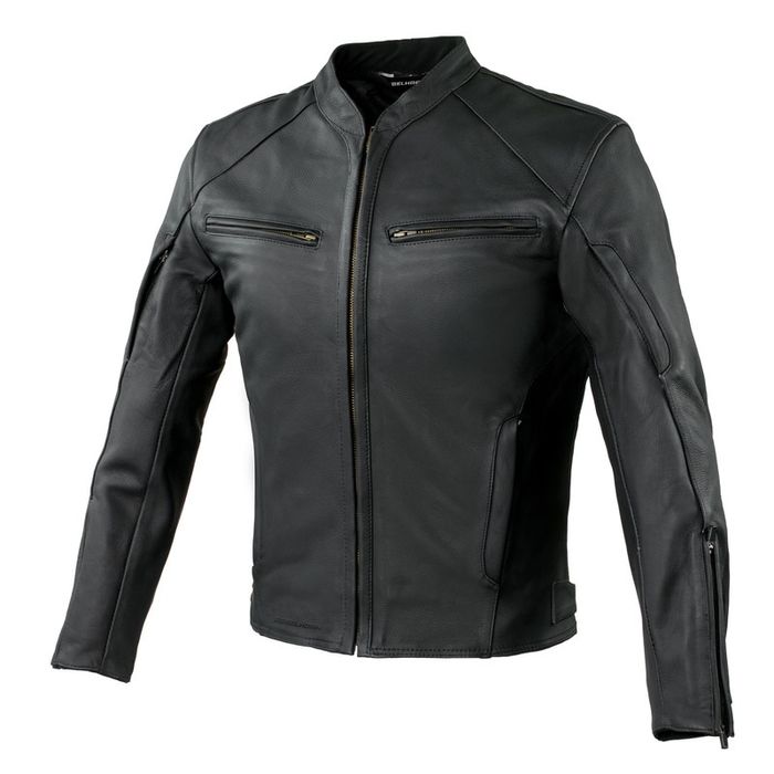 Geaca de piele moto, Rebelhorn Runner II, M, cu protectii.