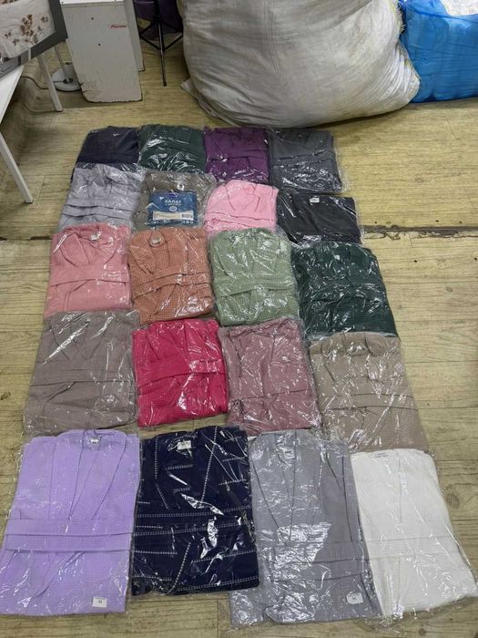 вафельные халаты - разных цветов, ОПТОМ