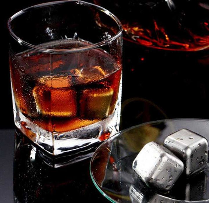 Whisky Stones Метални Ледчета Уиски Ракия Вино Коктейли Сок Охладители FoodGrade 304 SS Stainless Steel Неръждаема Стомана Безводни Охладители Напитки