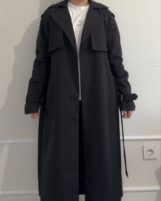 Тренч черный размер S