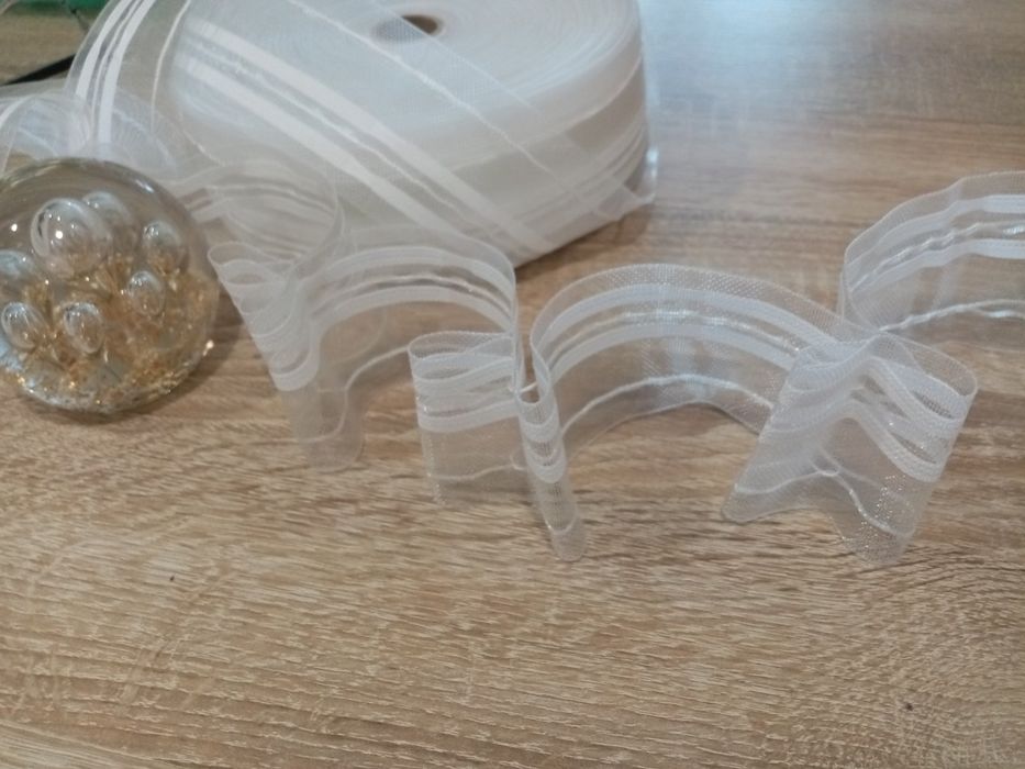 Перделък - рибена кост 6см.,  кукички за пердета