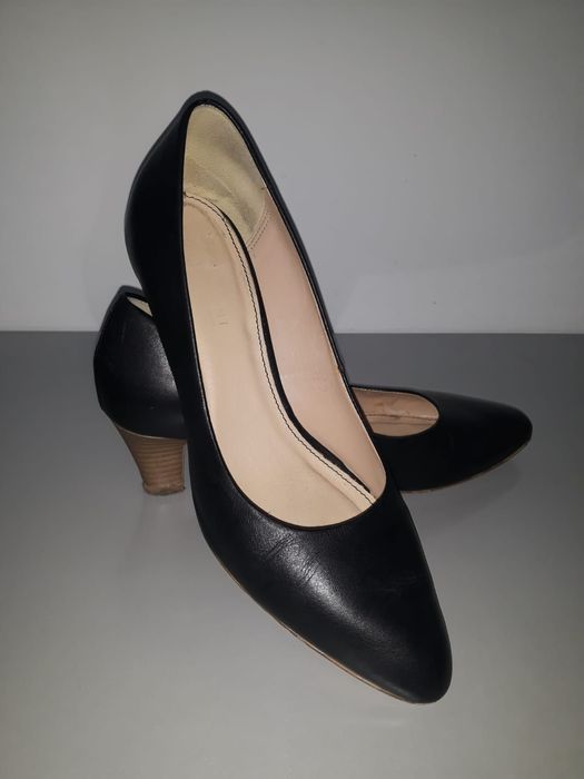 Pantofi piele nr 39, toc mic