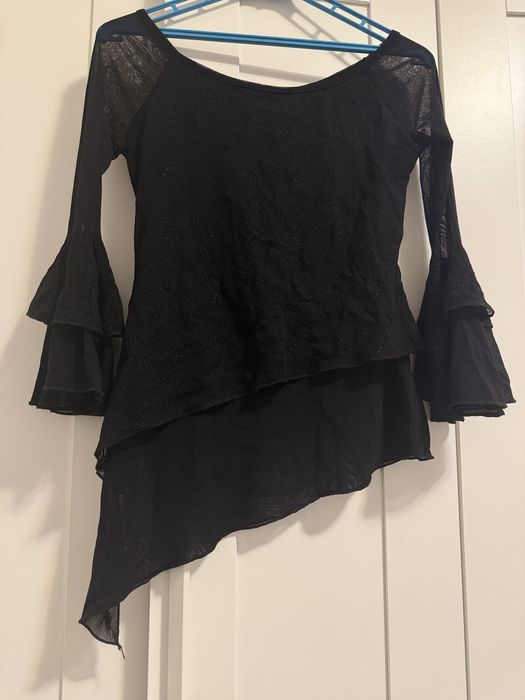 Bluza neagra eleganta voal