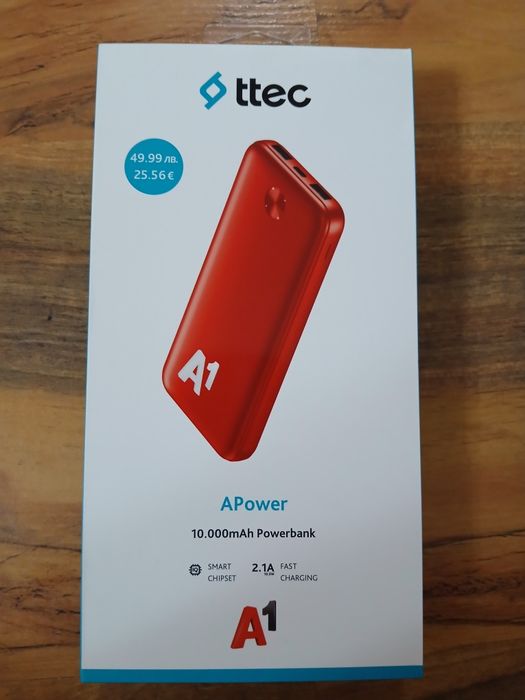 Батерия Power 10.000 mAh, капацитет. Нова.