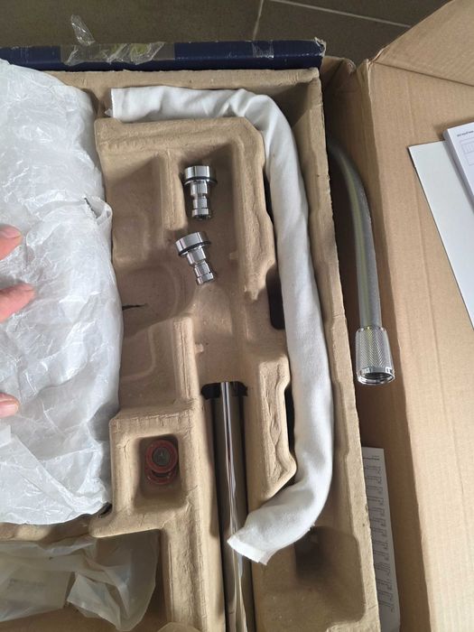 Grohe Vitalio Start System 250, Coloană de duș cu baterie termostatică, Duș Vitalio Start 110 2 jeturi, Flexibil 1,75 m, Crom 26677001