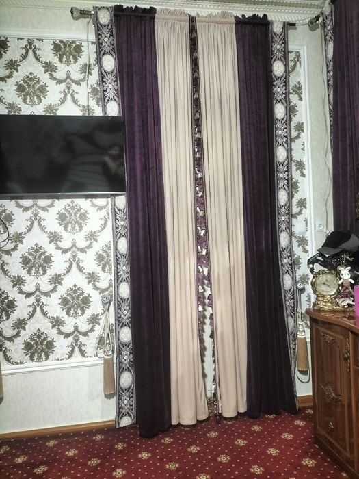 Парда 2та эшик 4та дераза 1 та душевой кабиной 2 каватли