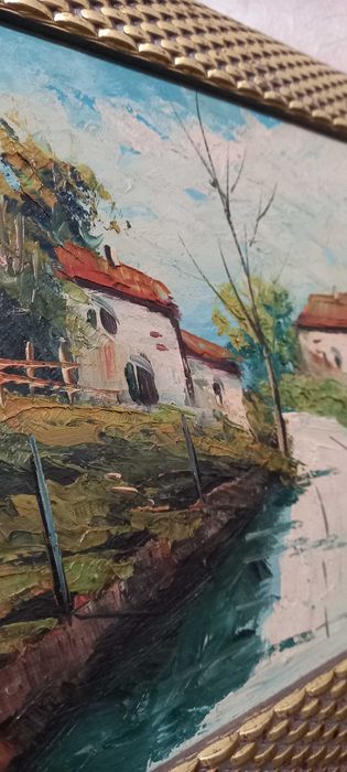 Picturi vechi realizate în ulei pe placaj,  Italia 1950