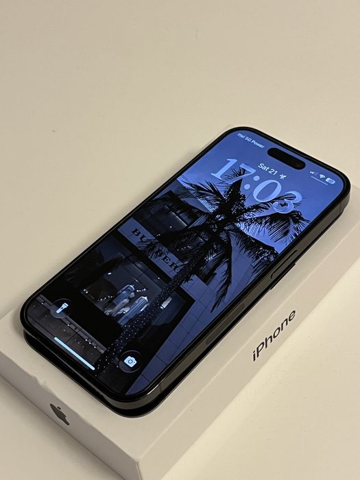 Iphone 14 Pro Black 128GB 85% BH E Sim Пълен комплект кейс и протектор
