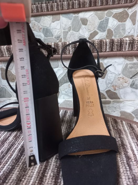 Sandale de piele negre