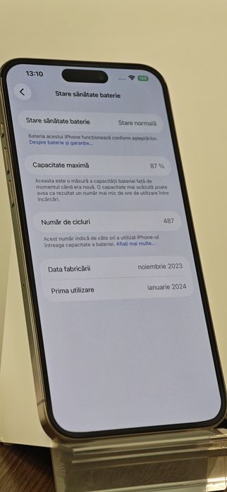 iPhone 15 Pro Max 256GB White Titanium / Perfect Funcțional /