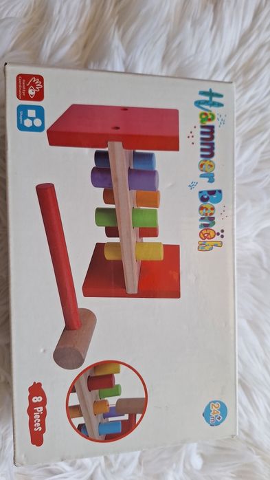 Banc de lucru cu ciocănel din lemn Woodlets – Jucărie Montessori