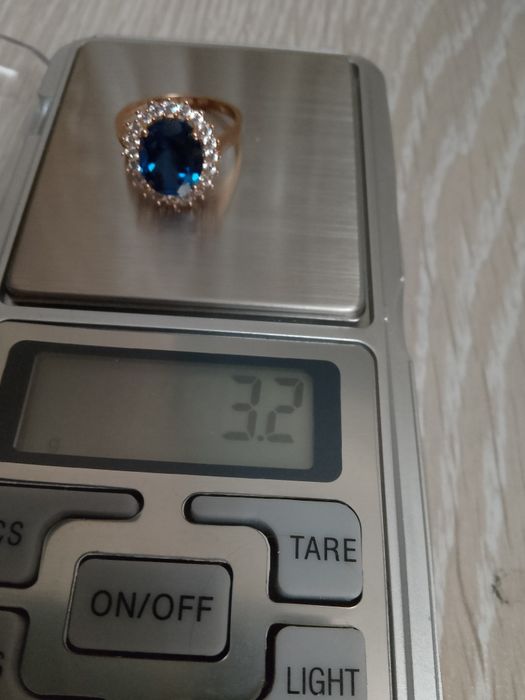 Набор золото ставка сапфир