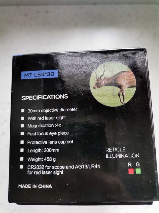 Оптика с лазерен прицел 4х30
