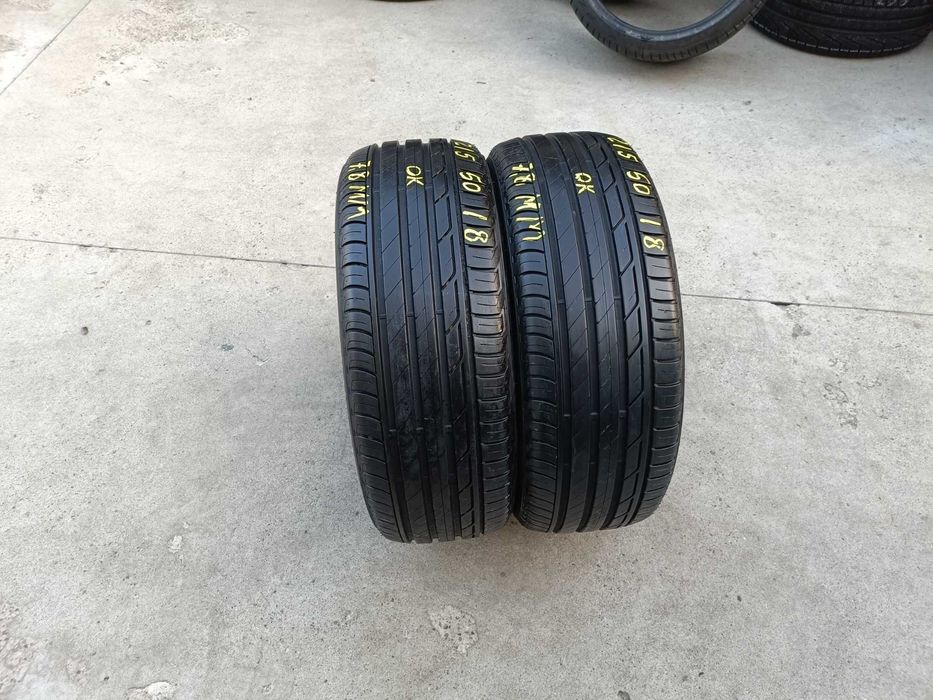 Doua anvelope vara 215 50 18 bridgestone turanza T001 profil de 7,8 mm