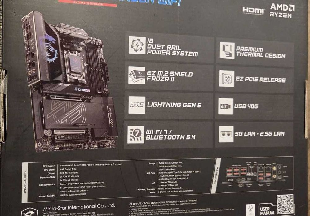 MSI MPG X870E Carbon ATX Wi-Fi 7
