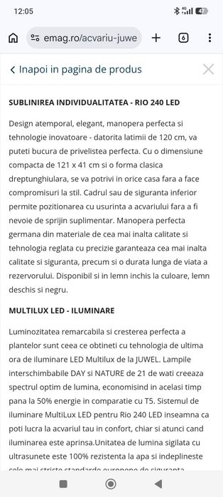 Vând acvariu juwel 240 l