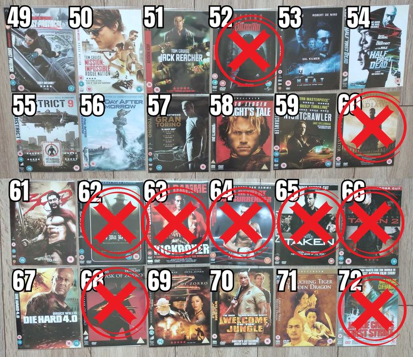 Екшън Филми DVD's Оригинални Дискове на Английски Език 5 лв/бр Movie