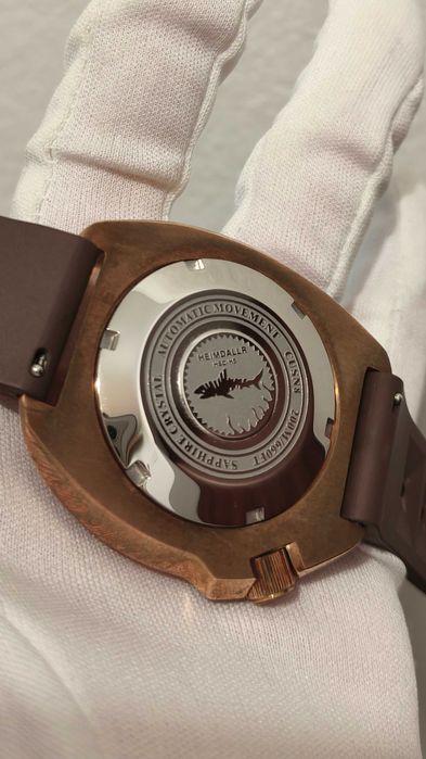 Ceas automatic Seiko modificat in stil Turtle, din bronz