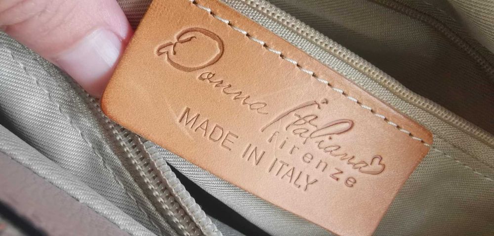 Бежова Класическa Чантa DONNA ITALIANA