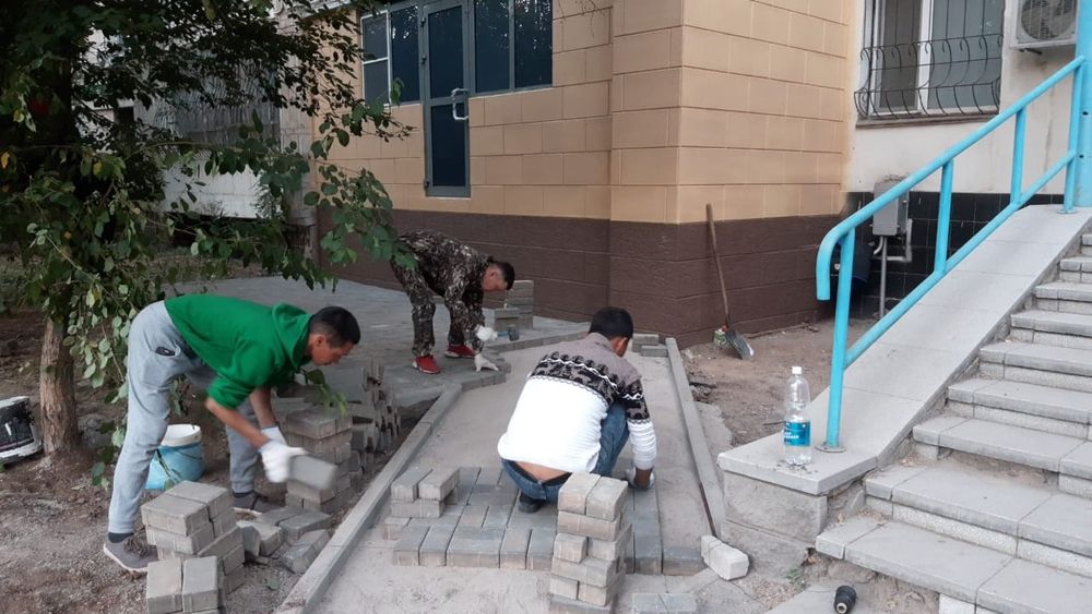 Укладка брусчатки