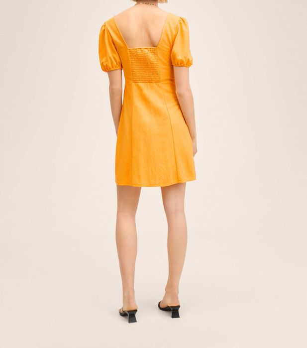 Лятна жълта рокля Манго, S