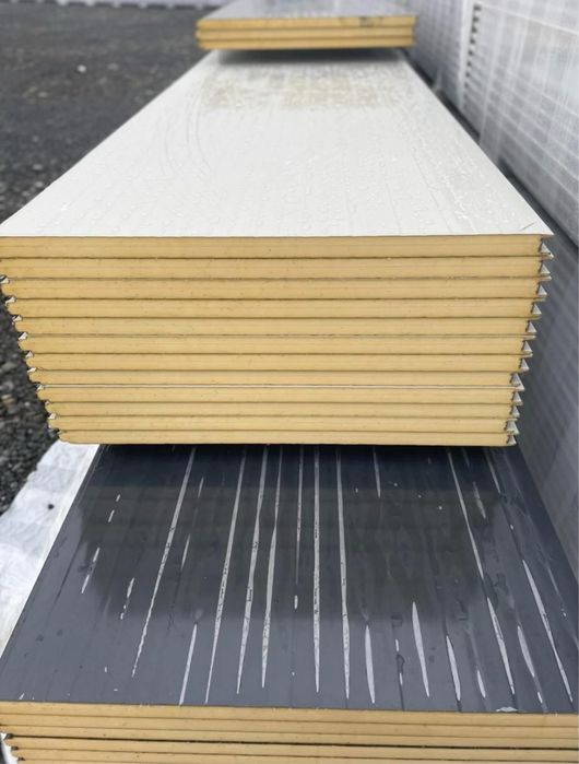 Vand panouri sandwich gri antracit cu prindere ascunsa de 40mm