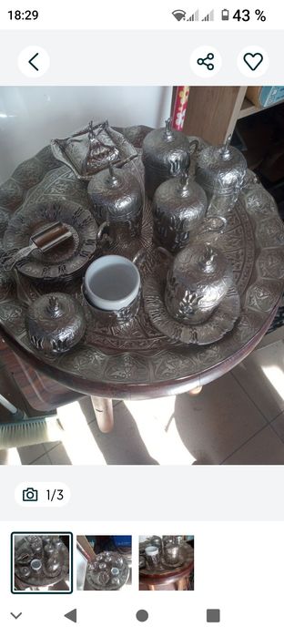 Vând serviciu cafea turcesc,argintat