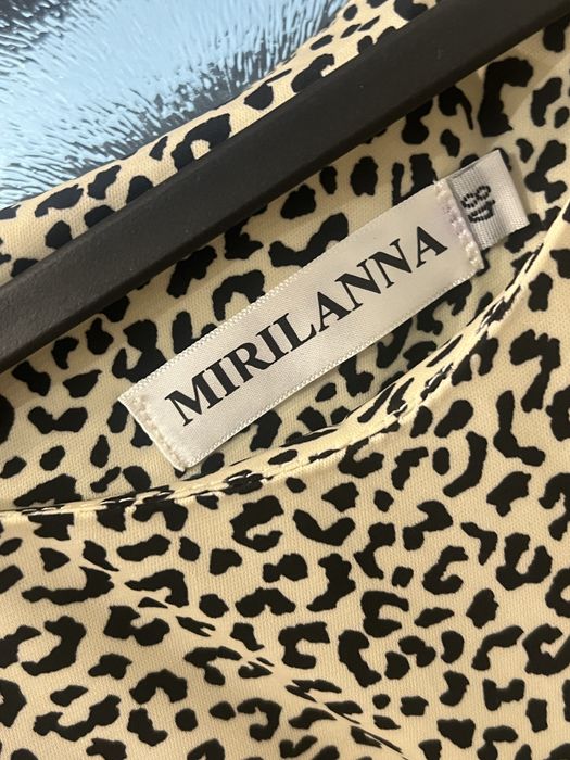 Миди рокля с леопардов принт и черен колан MIRILANNA