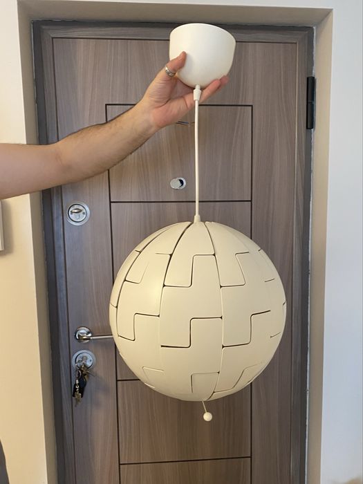 Lustra IKEA PS 2014 albă – design modern, reglabil