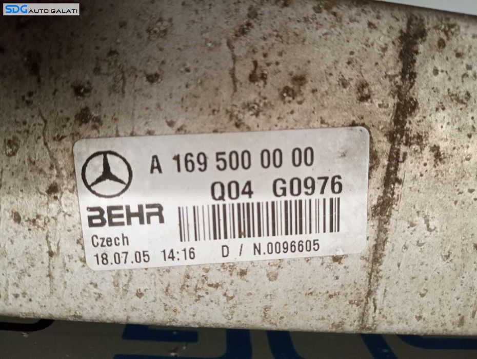 Intercooler Radiator Racire Racitor Aer Mercedes Clasa A Class W169 2.0 CDI 2004 - 2012 Cod A1695000000 Q04G0976 [M3868]
