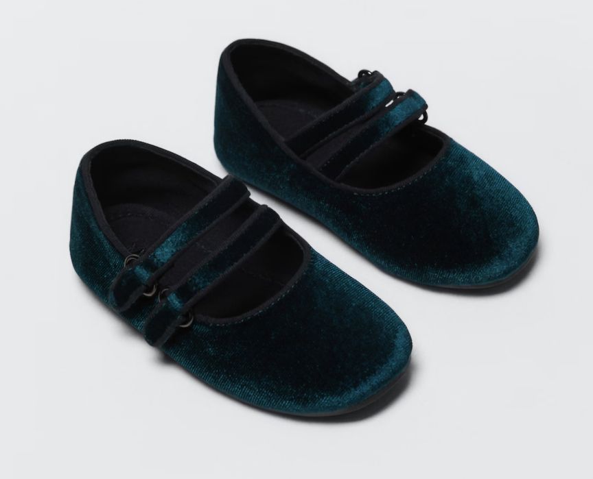Pantofi balerini Mango  verde smarald mărimea 22