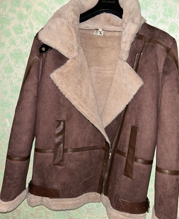 Дубленка косуха,замшевая