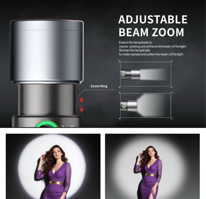 PHOTOOLEX Led 10W RGB Spotlight — Фонарь Flashlight