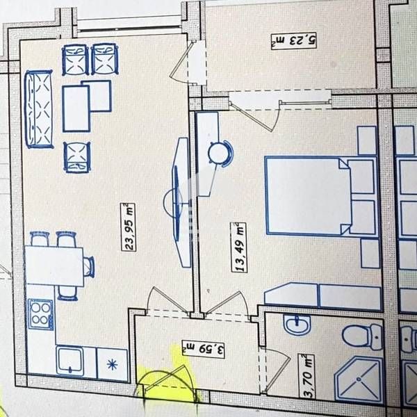 Продава се Двустаен апартамент в Хасково, Куба - 59 кв.м за 1250 €/кв.м - Снимка #1