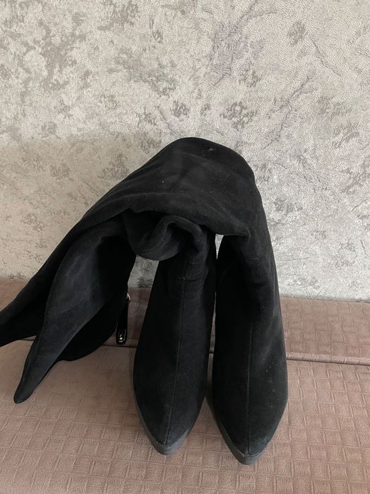 Кожаные сапоги ( натуральная замша)