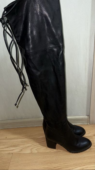 осенние сапоги на каблуке