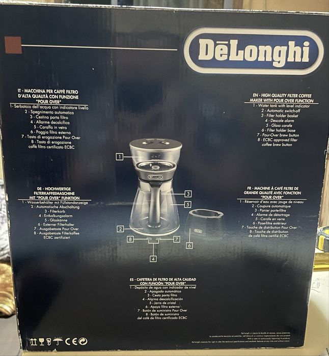 Премиальная кофеварка DeLonghi с сертификатом ECBC.
