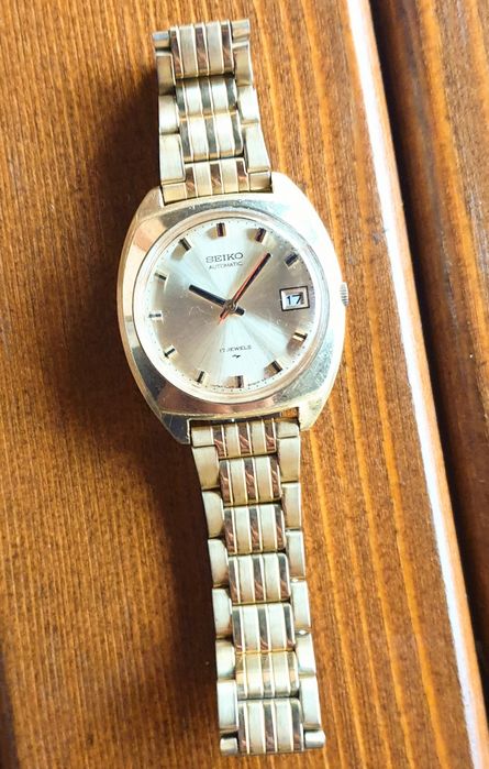 Ceas bărbați Seiko automatic,mecanic suflat cu aur