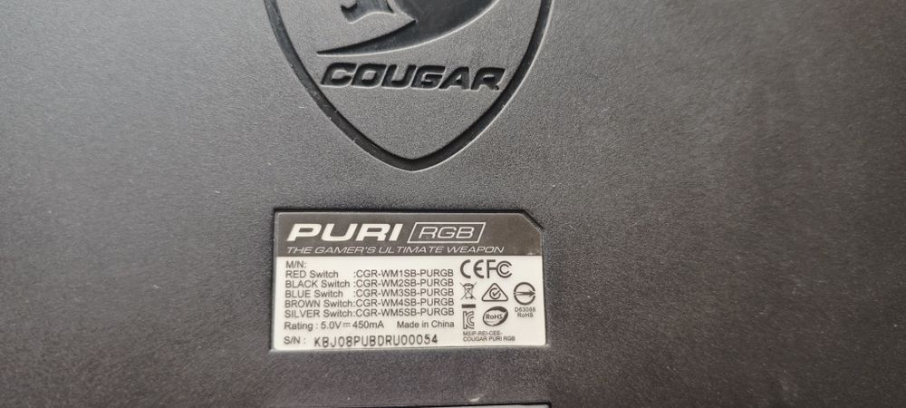 Механическая клавиатура cougar puri rgb