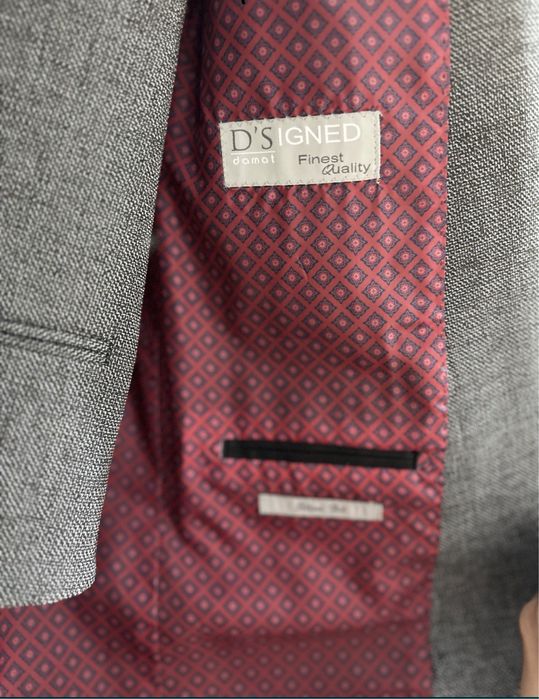 Costum elegant 3 piese cu vesta, Slim Fit, D”S Damat, marime 50