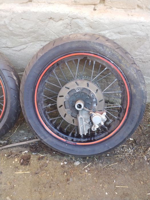 Roti jante cu cauciucuri SUPERMOTO motocicleta 17’’