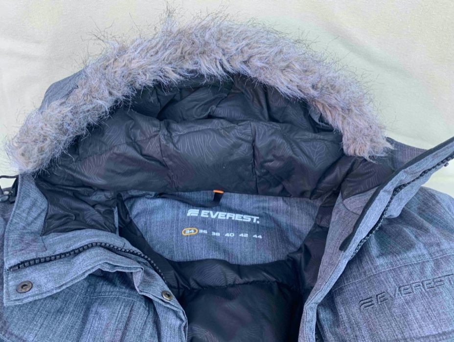 EVEREST Geaca Fashion Parca Impermeabila SUPERDRY Puf Gri Original