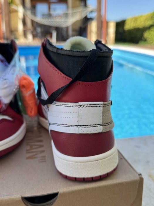 Jordan 1 High Off-White Chicago Мъжки Кецове 44  EUR + Кутия Нови
