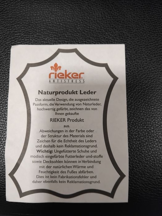 Нови дамски кожени обувки Rieker 39 н