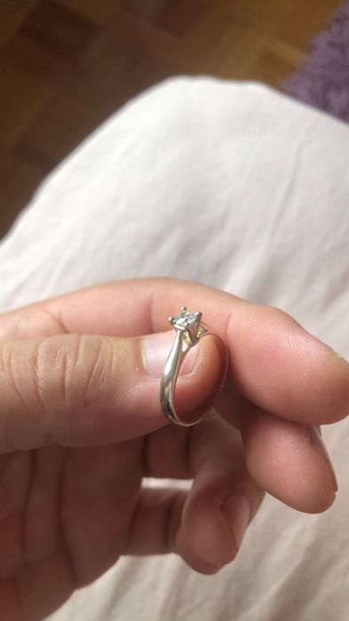 Сребърен, годежен пръстен