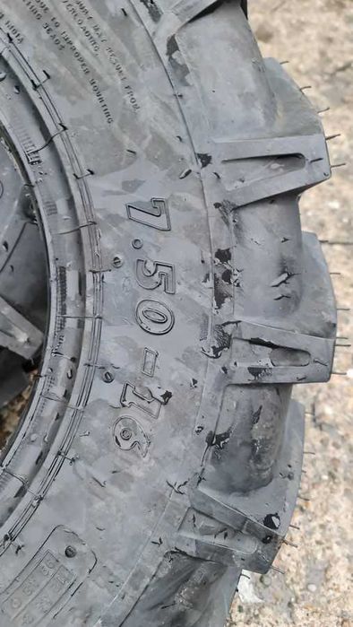 Anvelope noi 7.50-16 BKT tractiune 8 pliuri cauciucuri motocultor