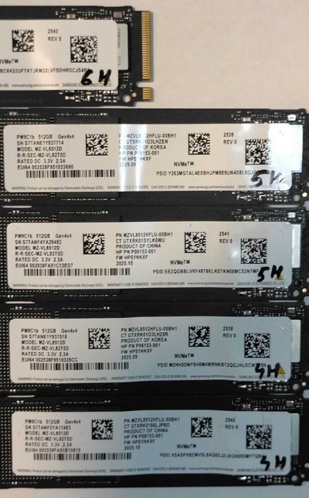 SSD 512GB Samsung M2 Nvme  PCIE gen4 , Nou, Garantie 1 AN, format 2280