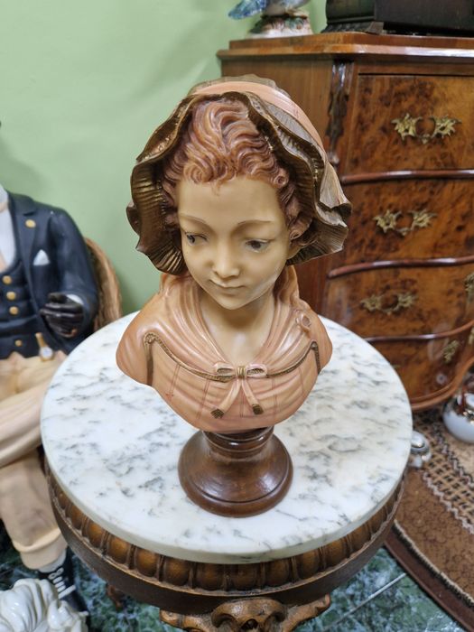 Антикварен колекционерски бюст фигура статуетка
